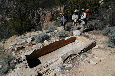 An old water trough on the Crazy Jug Trail