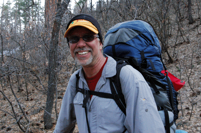 Dennis taking a break during the hike up Saddle Canyon to the Muav Saddle