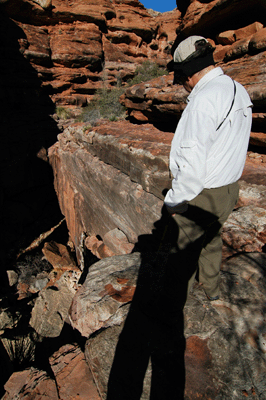 Scouting the bypass of Jumpup Falls