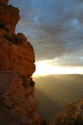 The last rays of day escape the clouds